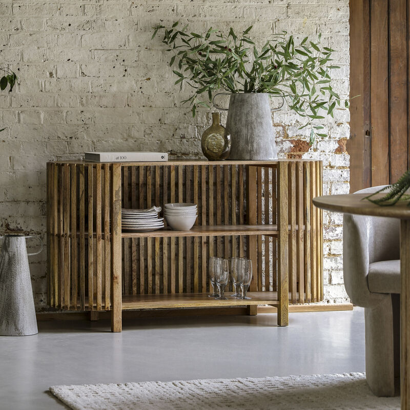 Hazel Slatted Console Table