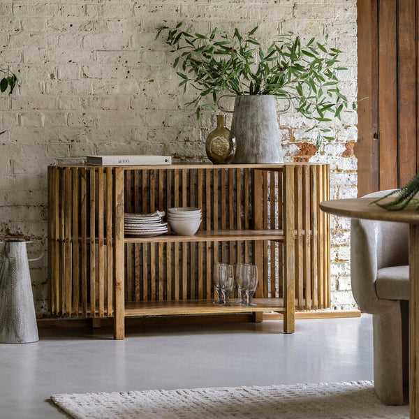 Hazel Slatted Console Table