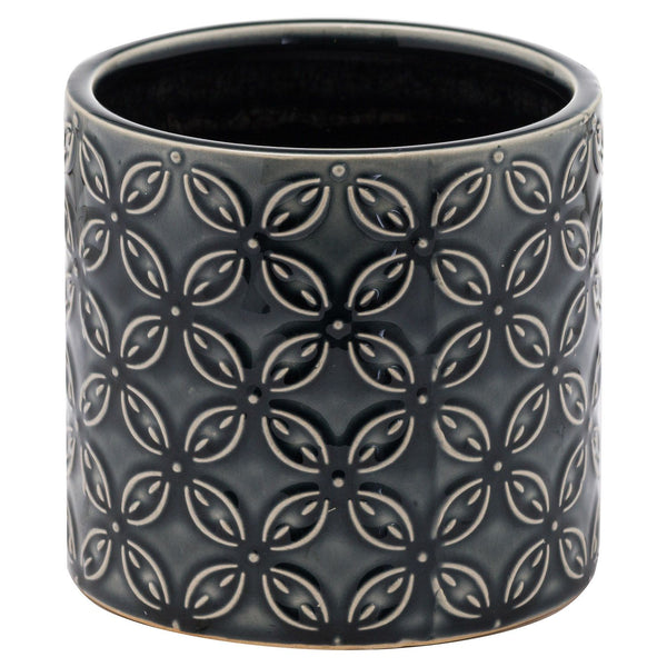 Grey Pattern Planter