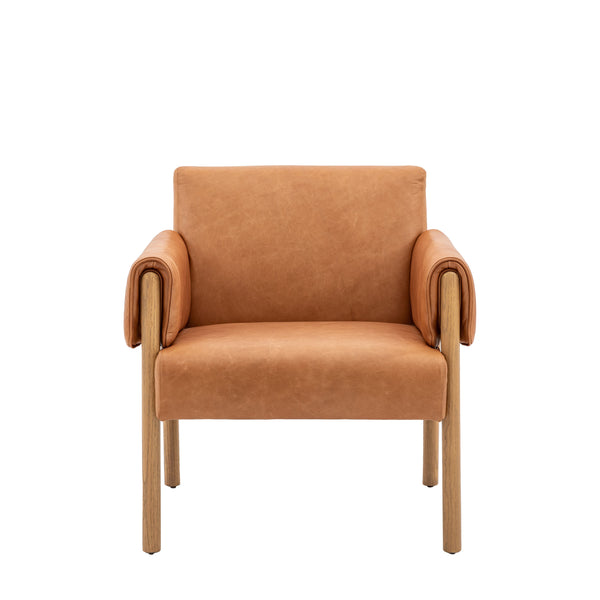 Cora Armchair Brown Leather