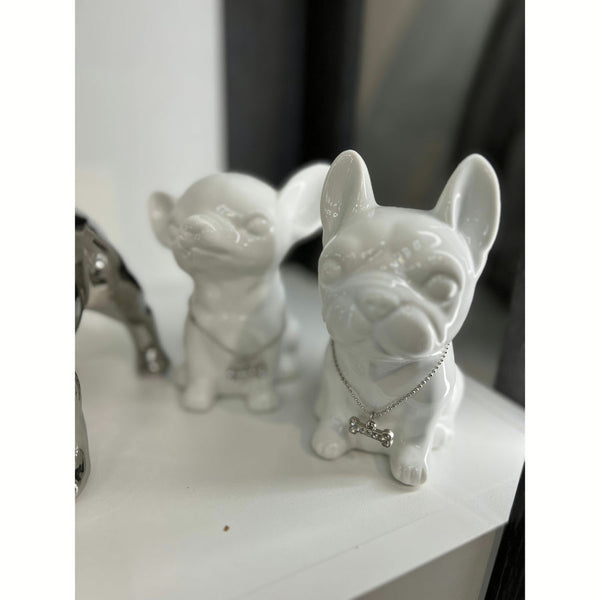 White Dog Money Bank Small