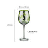 Set of 2 Tropical Leaves Wine Glasses