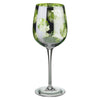 Set of 2 Tropical Leaves Wine Glasses