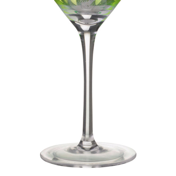 Set of 2 Tropical Leaves Cocktail Glasses