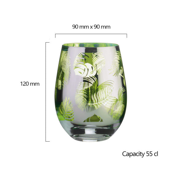 Set of 2 Tropical Leaves DOF Tumblers