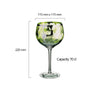 Set of 2 Tropical Leaves Gin Glasses