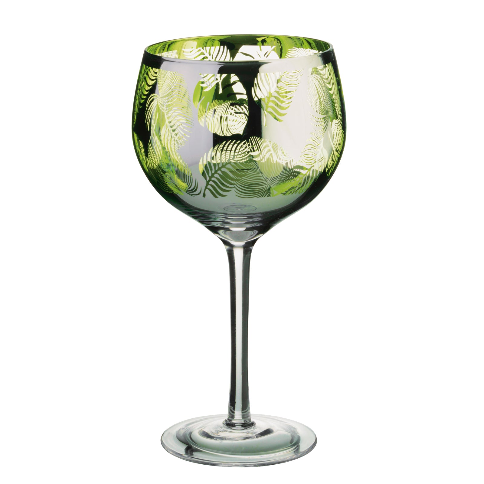 Set of 2 Tropical Leaves Gin Glasses