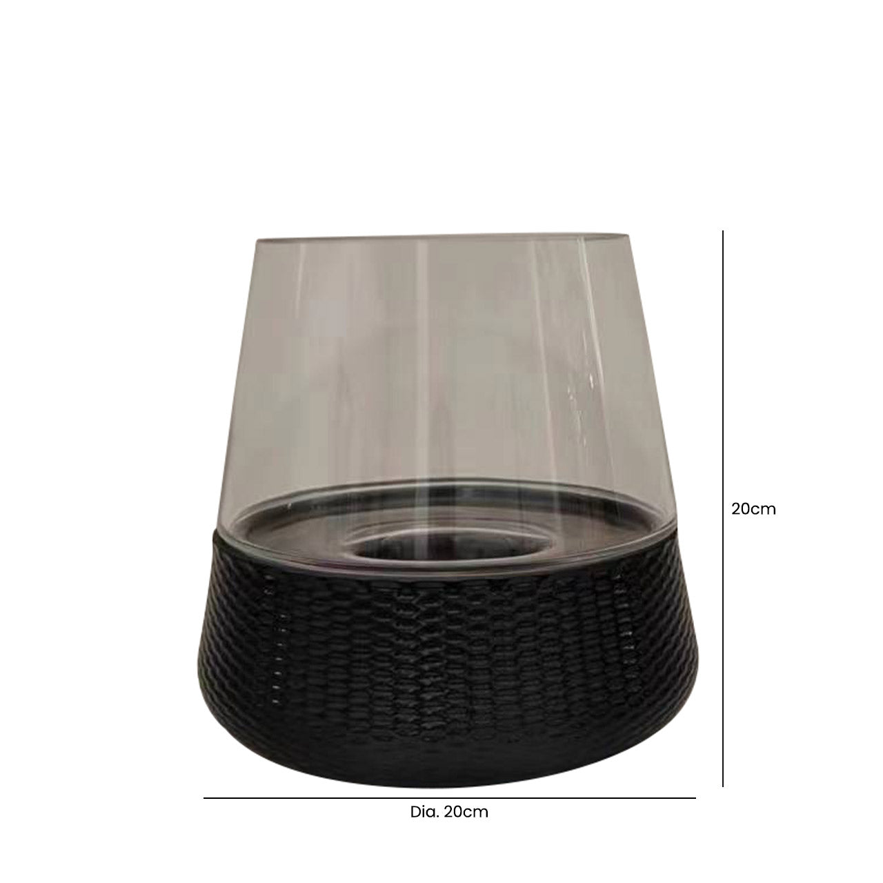 Mylor Small Candle Holder Black