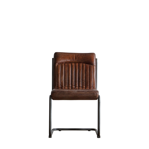 Athena Leather Chair Brown