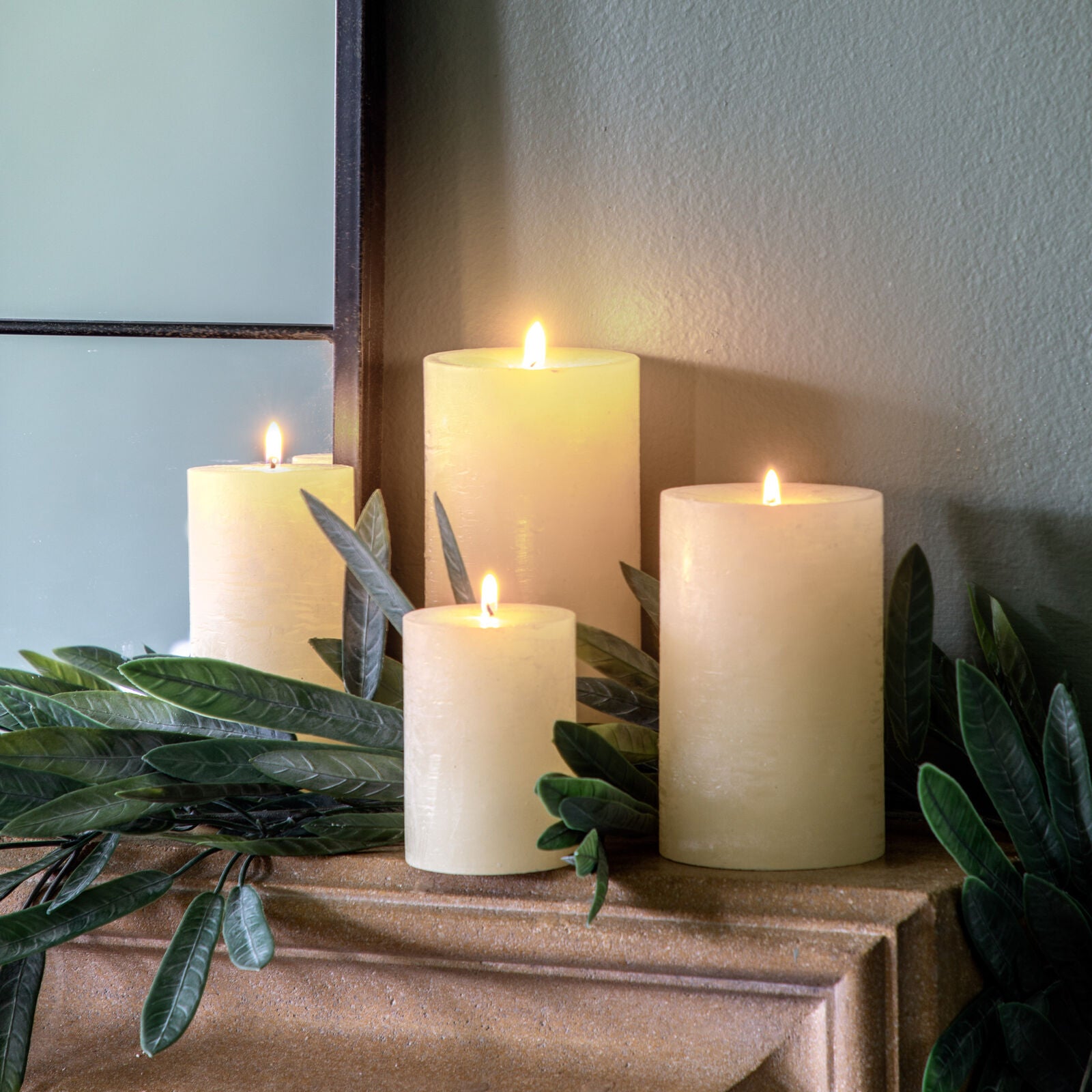 Pillar Candle Rustic Ivory - Small