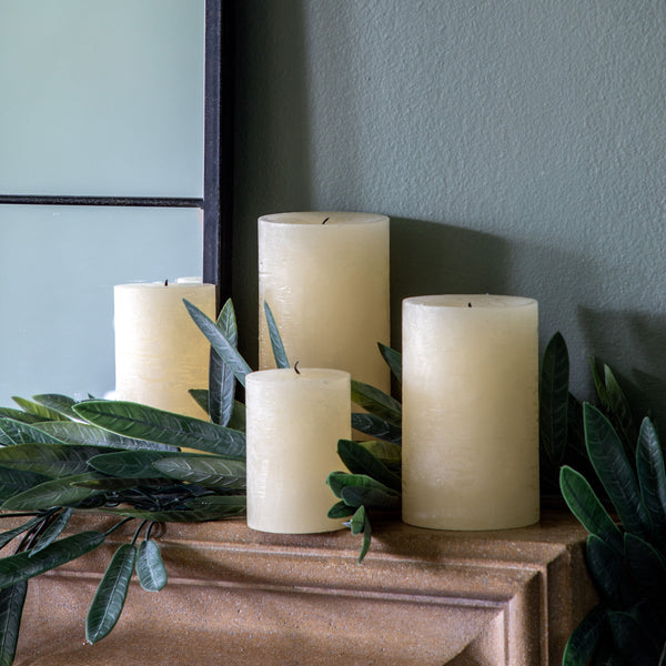 Pillar Candle Rustic Ivory - Lagre