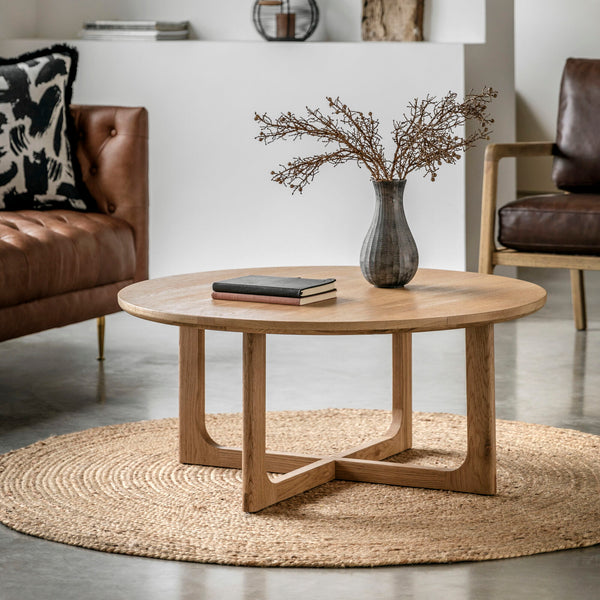 Camila Round Coffee Table Natural