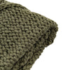 Cable Knit Diamond Throw Olive