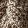 Moss Chunky Knitted Throw Oatmeal