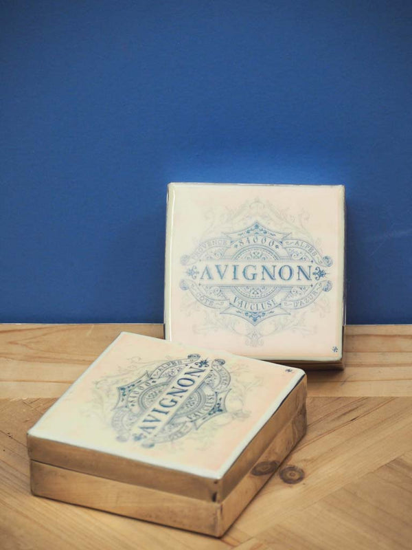 Set of 2 Metal Avignon Boxes