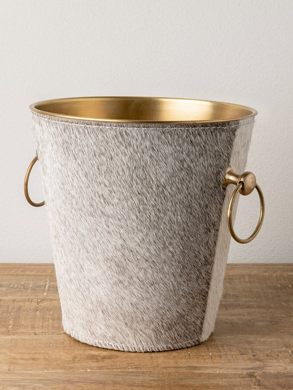 Cow Hide Ice Bucket