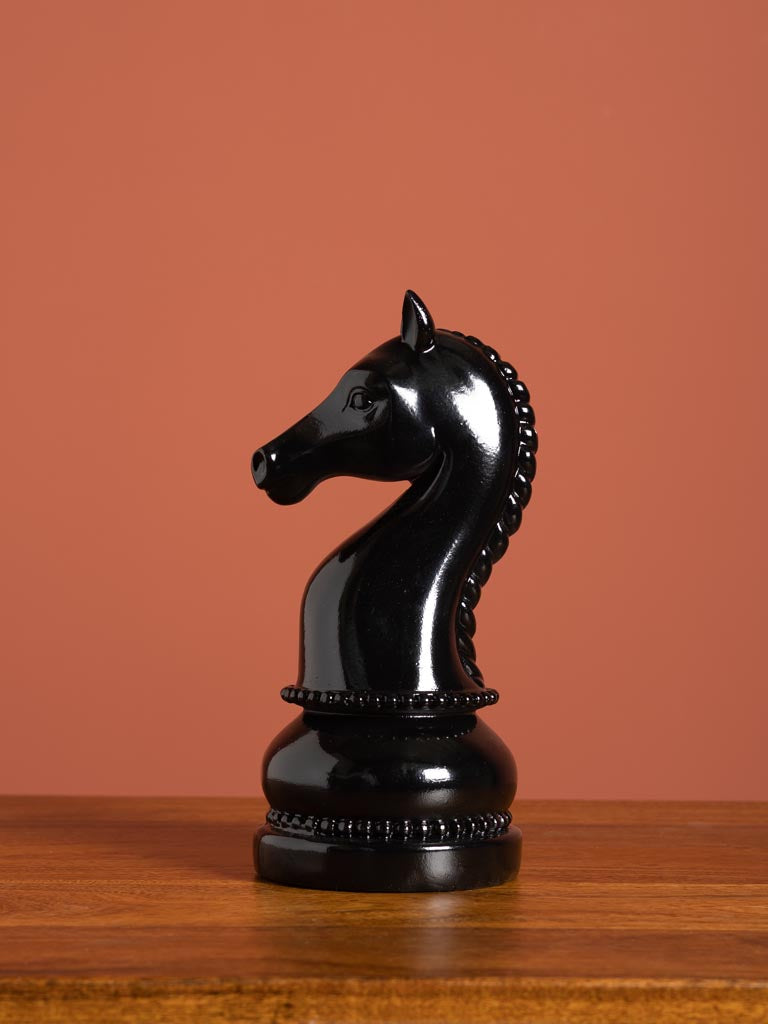 Black Horse Chess Piece