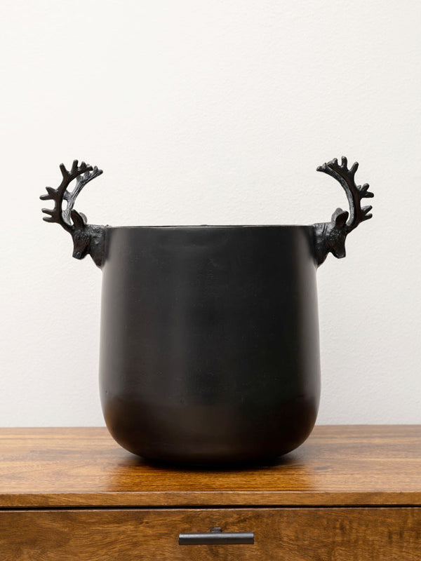 Black Deer Heads Ice Bucket