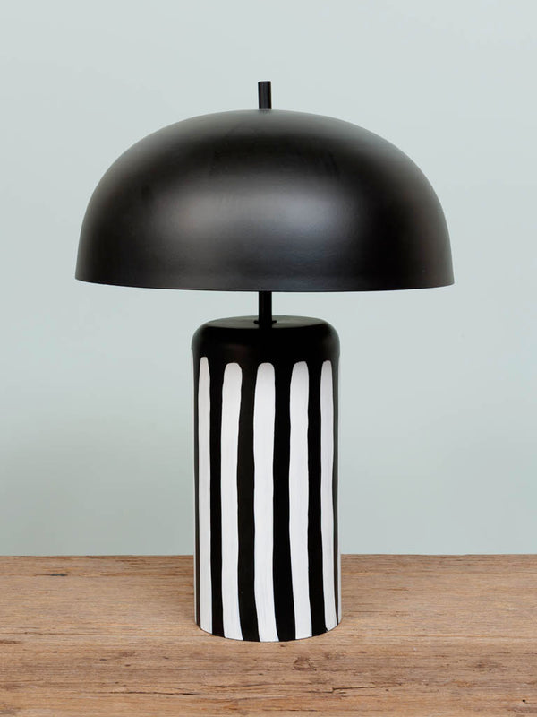 White Stripes Table Lamp